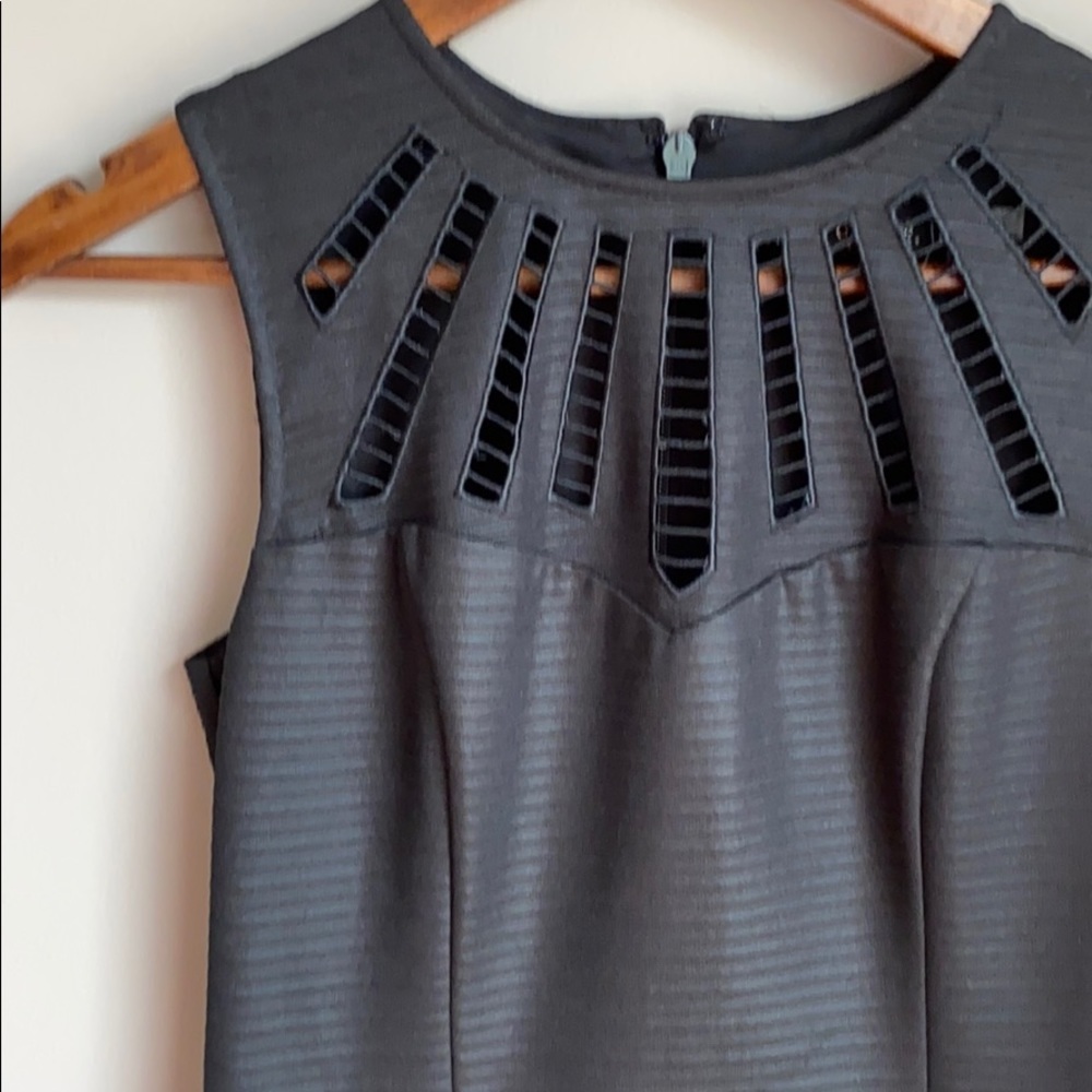 Guess Ribbed Sheath Mini Dress Black SZ 2 - Picture 3 of 5